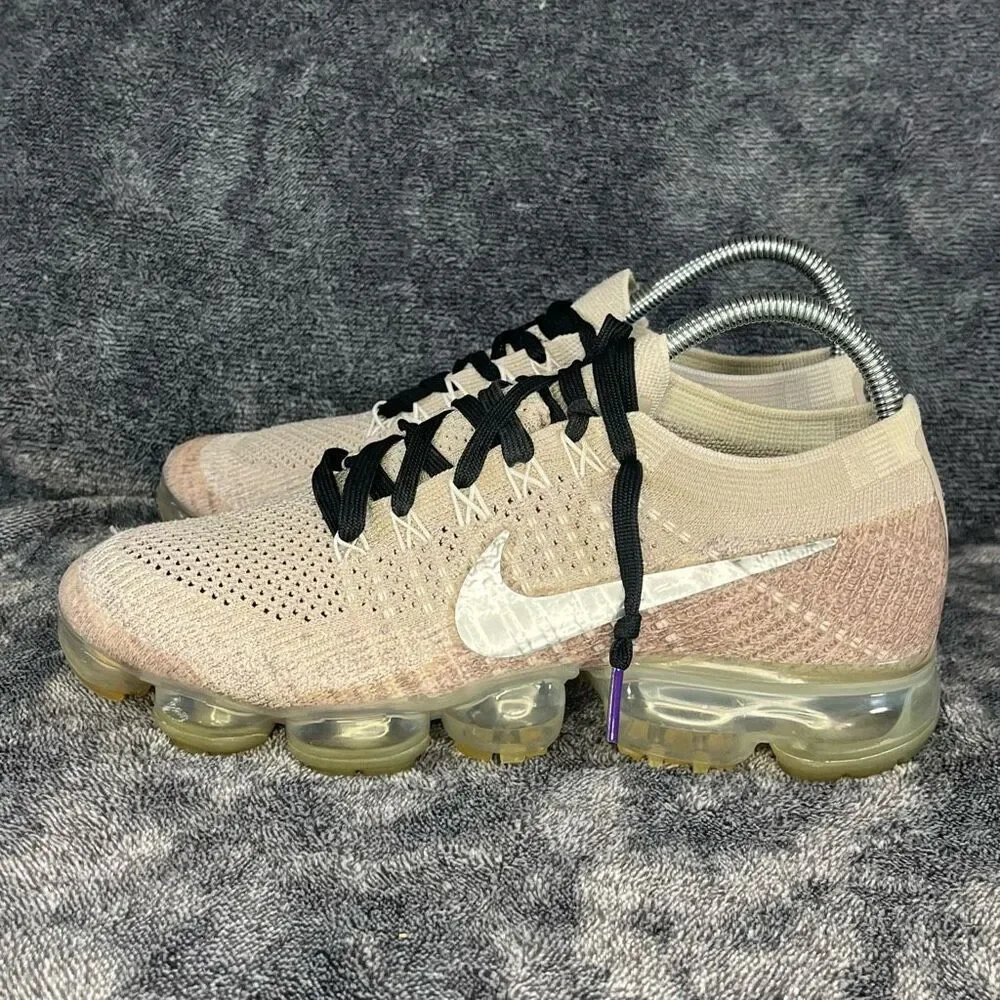 Nike Air VaporMax Flyknit String Oatmeal Beige Women’s Size 9 Running Shoes 8495